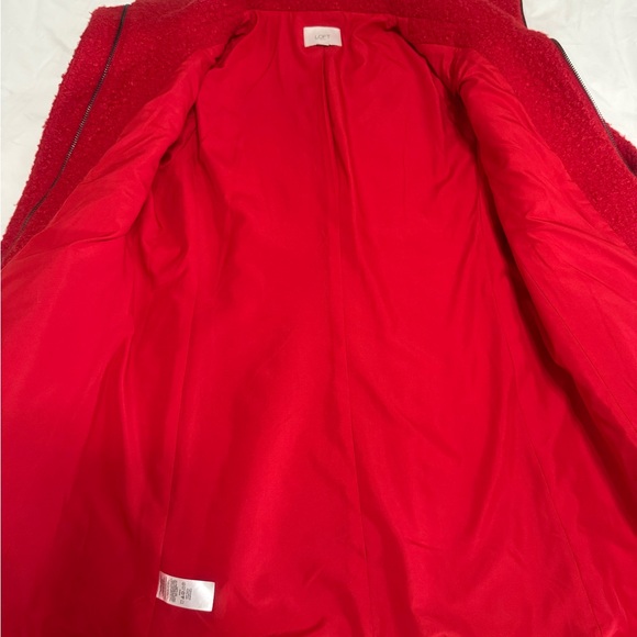 LOFT Red Teddy Jacket - Picture 2 of 6
